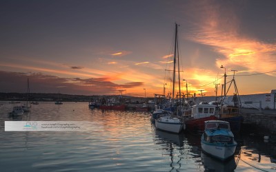 Skerries harbour on a summer’s evening